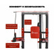 Турник-брусья, тяга сверху DFC HOMEGYM HOMCOM