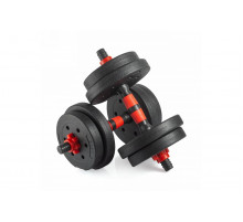 Гантели разборные с грифом, 15 кг. (2 шт. х 7,5 кг.) VictoryFit VF-DС150