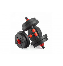 Гантели разборные с грифом, 15 кг. (2 шт. х 7,5 кг.) VictoryFit VF-DС150