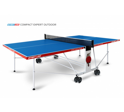 Всепогодный складной теннисный стол Compact Expert Outdoor 6 blue для улицы и помещений