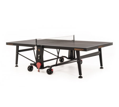Теннисный стол складной для помещений "RASSON PREMIUM T01 Indoor" (274 х 152,5 х 76 см, черный ясень) с сеткой