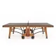 Теннисный стол складной для помещений "RASSON PREMIUM T03 Indoor" (274 х 152,5 х 76 см, натуральная вишня) с сеткой
